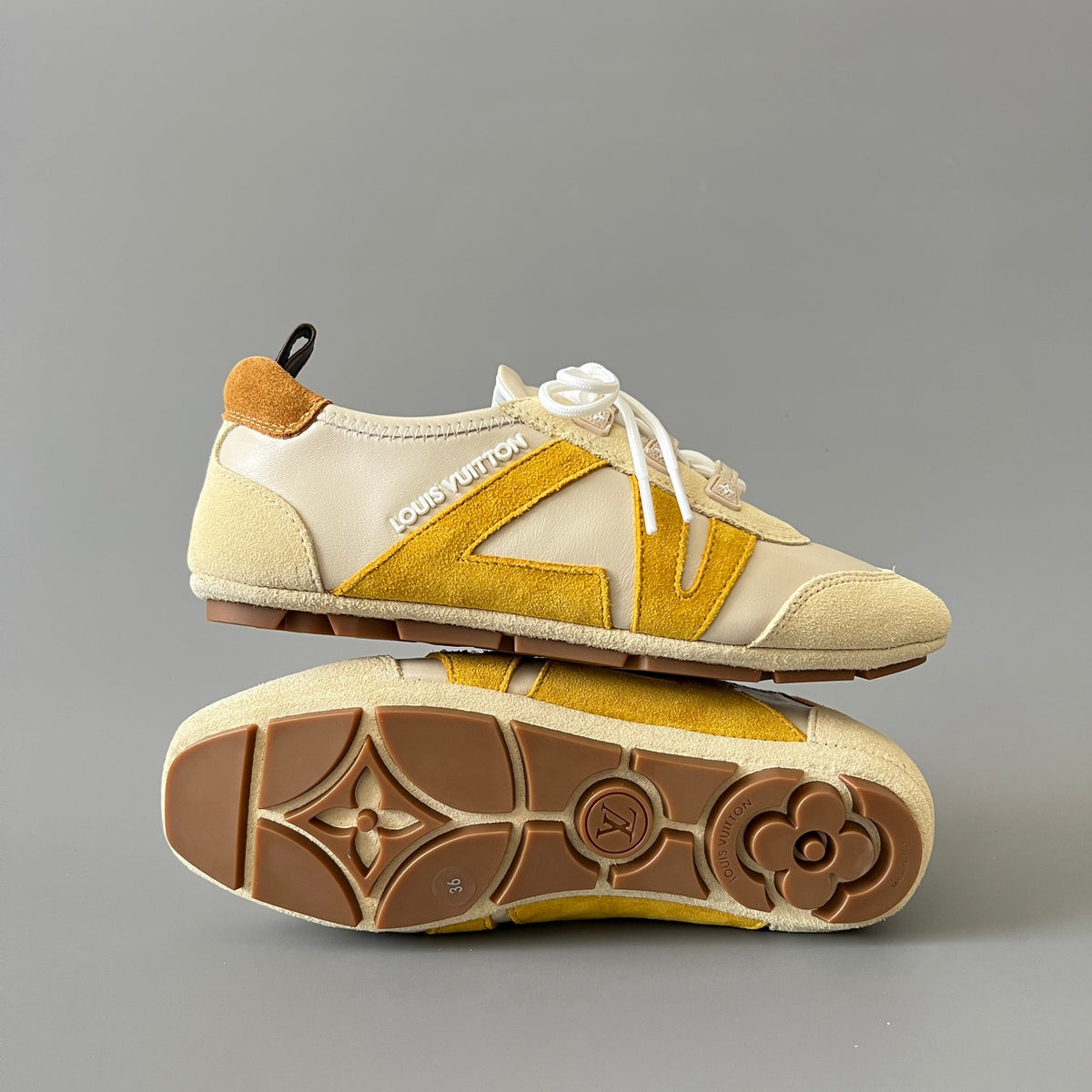 Louis Vuitton Women's Brown Cowhide Leather Shoes